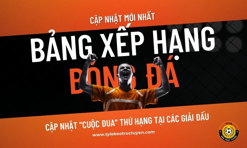 Bang Xep Hang Bong Da Hom Nay